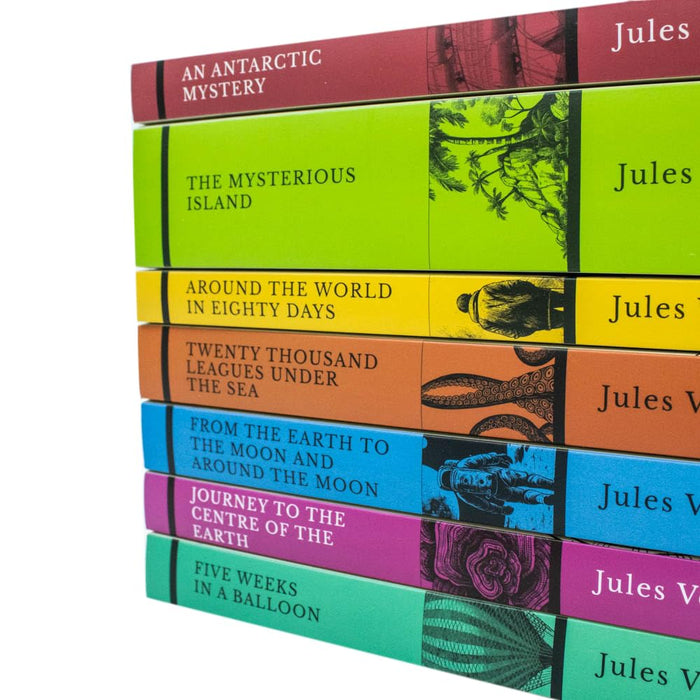 Jules Verne 7 Books Set Collection: (Journey to the Centre of the Earth)