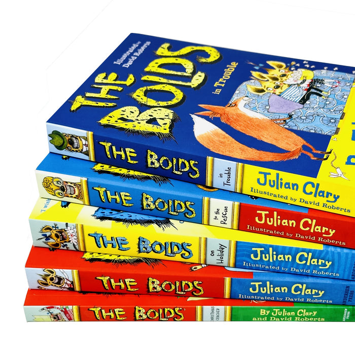 Julian Clary Collection 5 Books Set - The Bolds, the Rescue, on Holiday, in Trouble, The Bolds' Great Adventure: World Book Day 2018