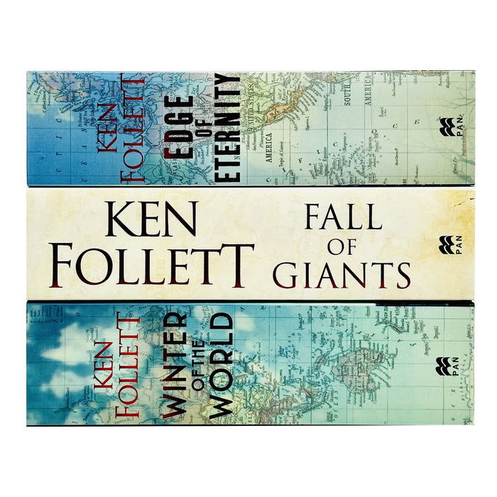 Ken Follett Century Trilogy War Stories Collection 3 Books Set (Fall of Giants, Winter of the World, Edge of Eternity)