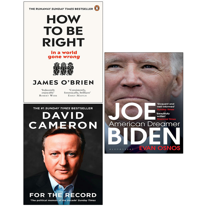 How To Be Right,For the Record (HB),Joe Biden American Dreamer 3 Books Set