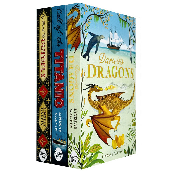 Lindsay Galvin 3 Books Collection Set (Darwin's Dragons, My Friend the Octopus, Call of the Titanic)