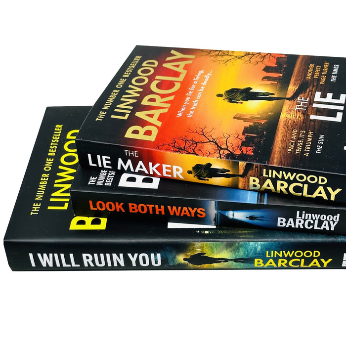 Linwood Barclay Collection 3 Books Set (I WILL RUIN YOU(HB). Lie Maker,Look Both)