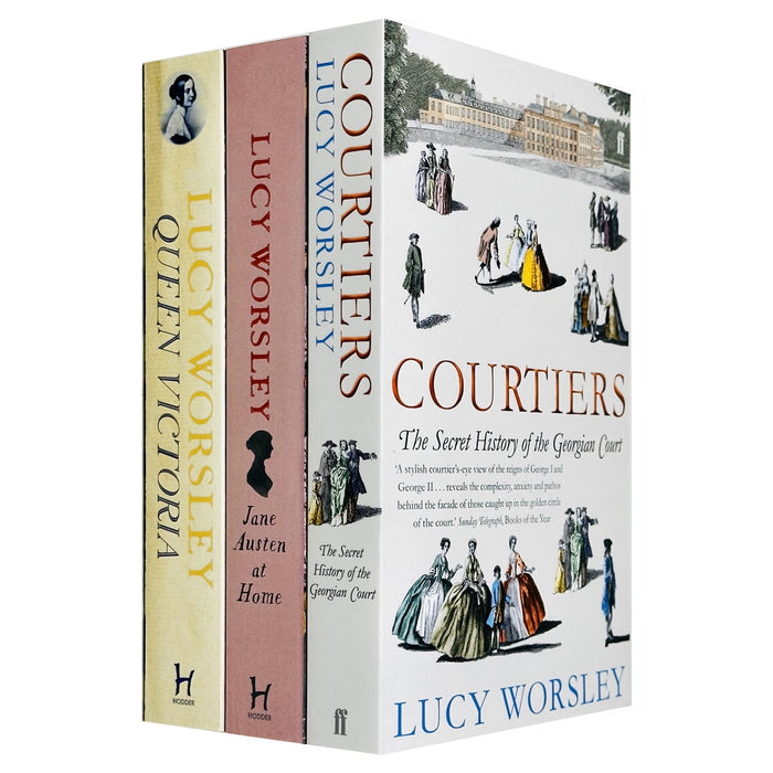 Lucy Worsley 3 Books Collection Set (Queen Victoria,Courtiers,Jane Austen at Home)