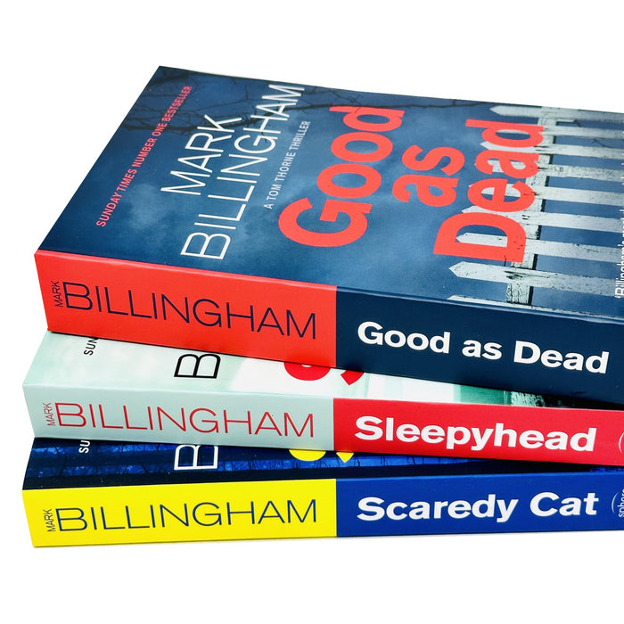 Mark Billingham Tom Thorne Novels Series 3 Books Collection Set (Sleepyhead, Scaredy Cat,Good as Dead)