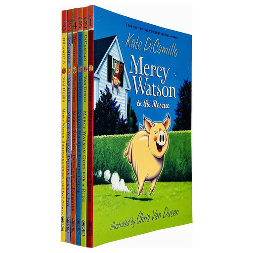 Mercy Watson Series 1-6 Books Collection Set By Kate DiCamillo(The Rescue, Goes for a Ride) - The Book Bundle