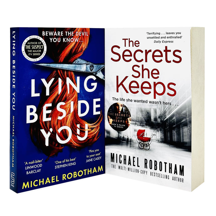 Michael Robotham  2 Books Set (The Secrets She Keeps & Lying Beside You)