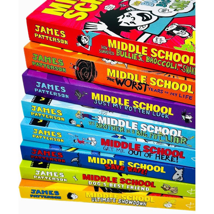 James Patterson Middle School 8 Books Collection Set (The Worst Years of My Life)