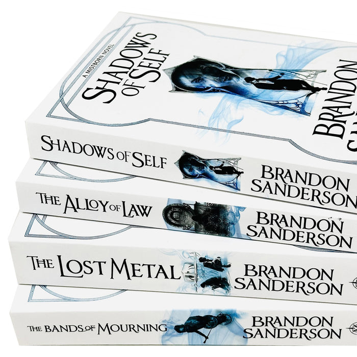 Mistborn Series 4 Books Collection Set (The Alloy of Law, Shadows of Self, The Bands of Mourning & The Lost Metal)