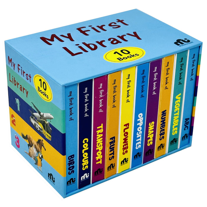 My First Library Box Set: 20 Board Books Collection Set (Birds, Colours, Transport, Fruits, Flowers, Opposites)