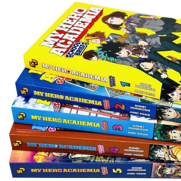 My Hero Academia School Briefs Series Vol 1-5 Books Collection Set By Anri Yoshi (Parents' Day, Training Camp, Dorm Days, Festival For All, Underground Dungeon)