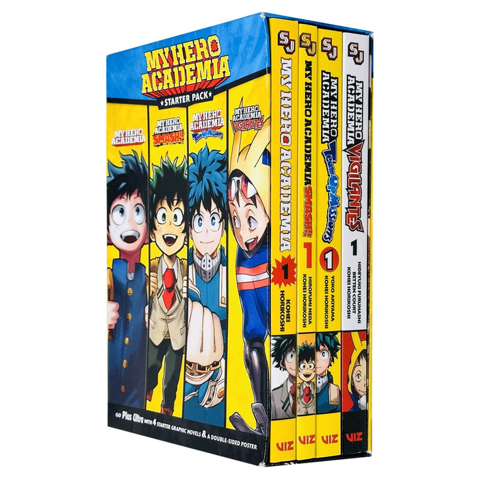 My Hero Academia Series Volume 1 Starter Pack of Smash, Team up Missions & Vigilantes Collection Books Box Set