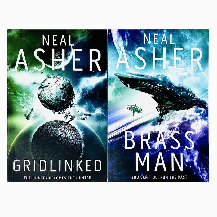 Neal Asher Agent Cormac Series 2 Books Collection Set (Gridlinked & Brass Man)