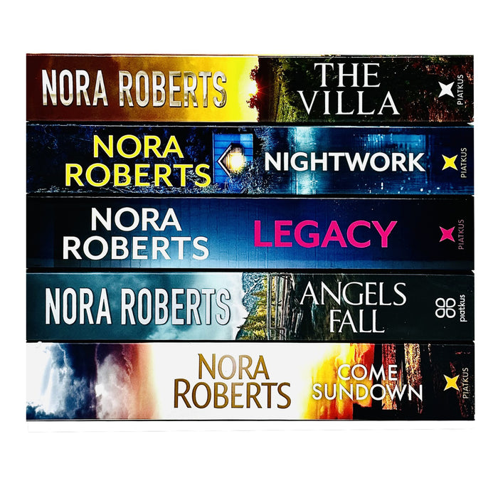 Nora roberts collection  5 books set (The Villa, Nightwork,Legacy,Angels fall, Come Sundown)