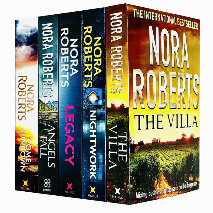 Nora roberts collection  5 books set (The Villa, Nightwork,Legacy,Angels fall, Come Sundown)