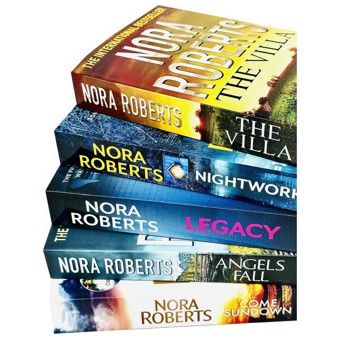 Nora roberts collection  5 books set (The Villa, Nightwork,Legacy,Angels fall, Come Sundown)