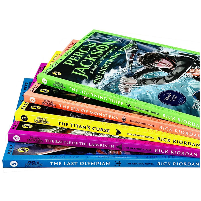 Percy Jackson Graphic Novels 1-5 Books Collection Set