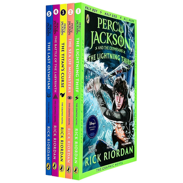 Percy Jackson Graphic Novels 1-5 Books Collection Set