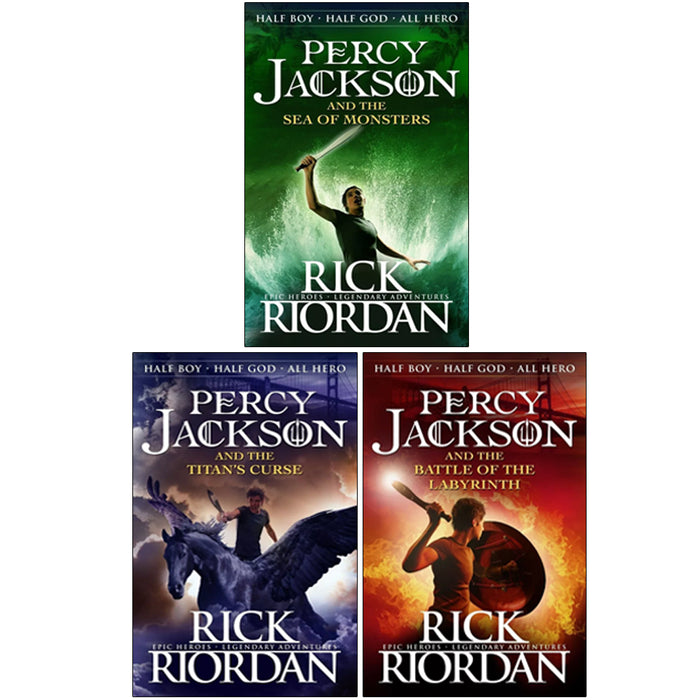 MISSING-Percy Jackson and The Olympians Series 3 Books Collection Set (the Sea of Monsters, Titan's Curse, Battle of the Labyrinth)