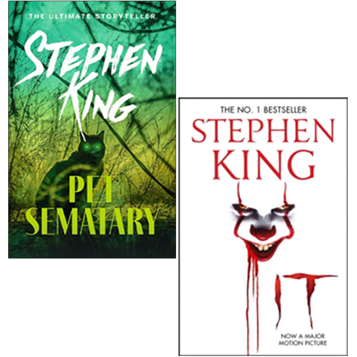 Stephen King 2 Books Collection Set (Pet Sematary, IT) Paperback