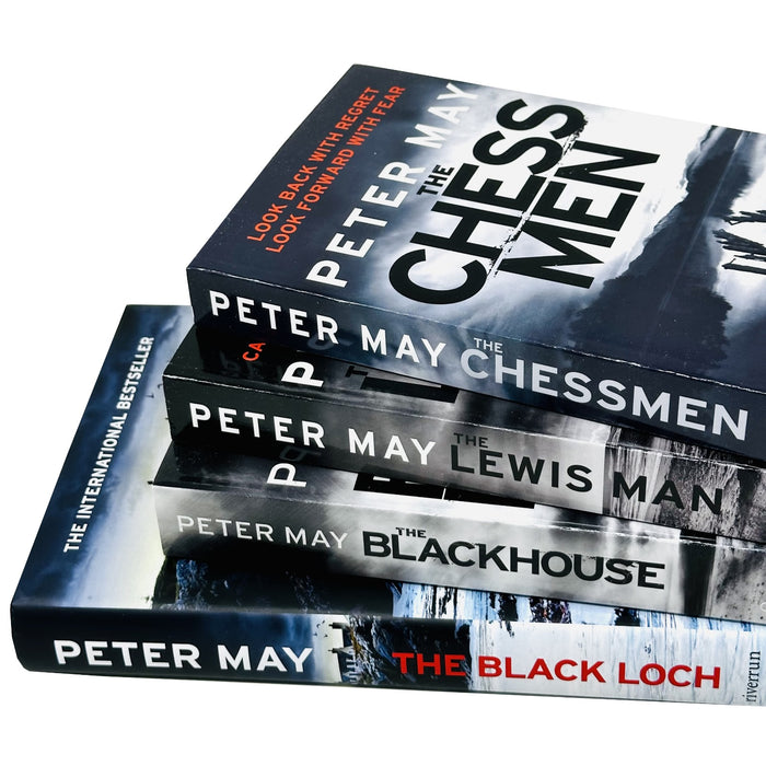 Peter May The Lewis Trilogy 4 Books Collection Set (The Blackhouse, The Lewis Man, The Chessmen & The Black Loch)