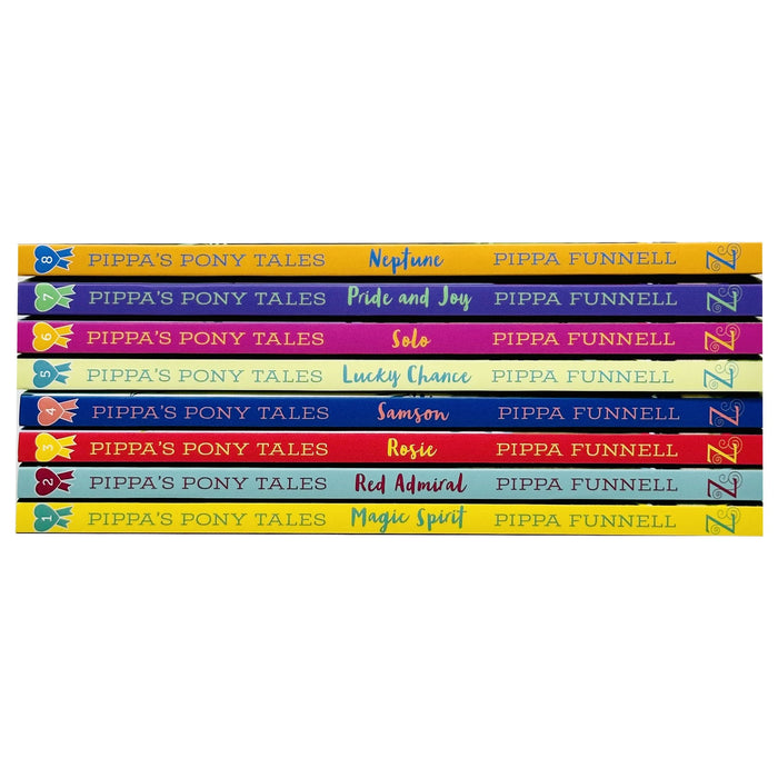 Pippa's Pony Tales 8 Books Collection Set by Pippa Funnell (Magic Spirit, Red Admiral, Rosie, Samson, Lucky Chance, Solo, Pride and Joy, Neptune)