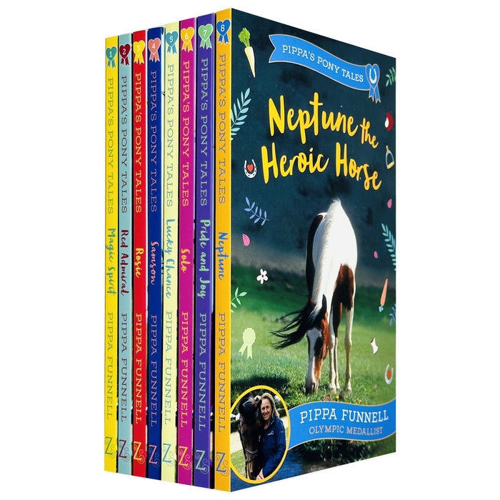 Pippa's Pony Tales 8 Books Collection Set by Pippa Funnell (Magic Spirit, Red Admiral, Rosie, Samson, Lucky Chance, Solo, Pride and Joy, Neptune)