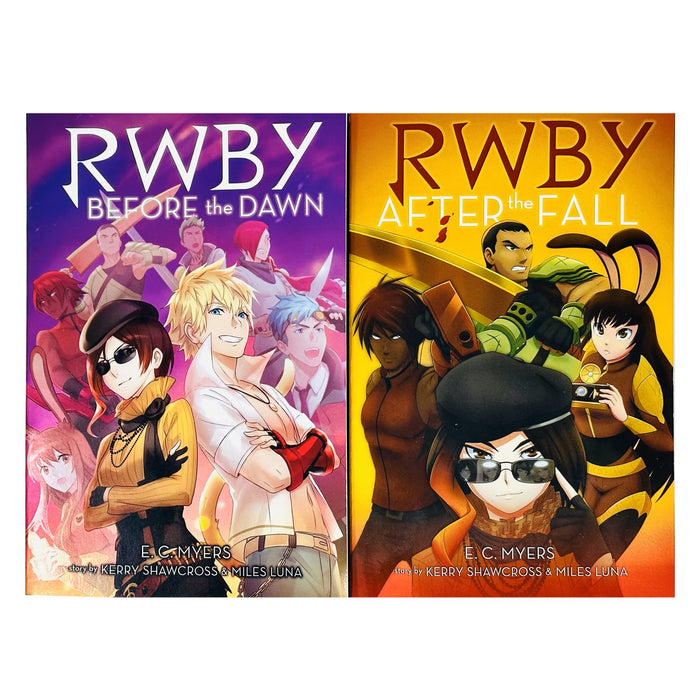 RWBY Series 2 Books Collection Set by E. C. Myers After the Fall, Before Dawn