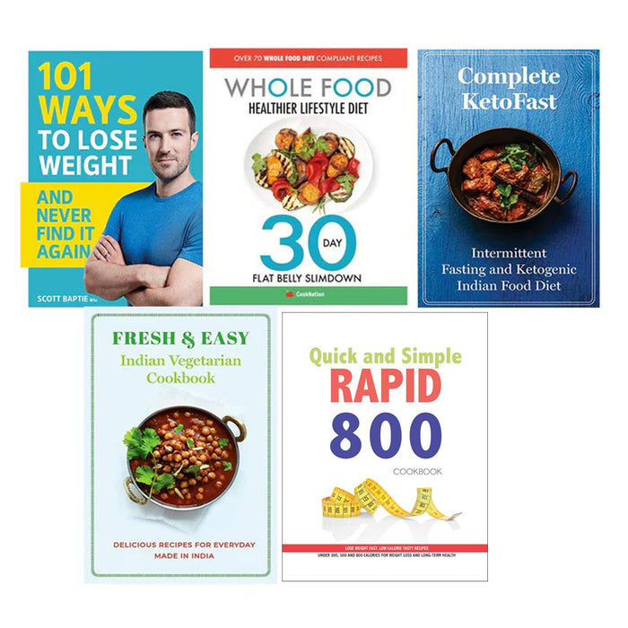 101 ways, whole, indian ,complete ketofast , Quick and Simple RAPID 800 5 books collection set