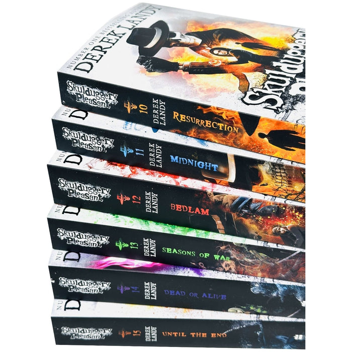 Skulduggery Pleasant 6 Books Collection Set: Book 10-15 (Resurrection, Midnight, Bedlam, Seasons of War, Dead or Alive and Until the End)