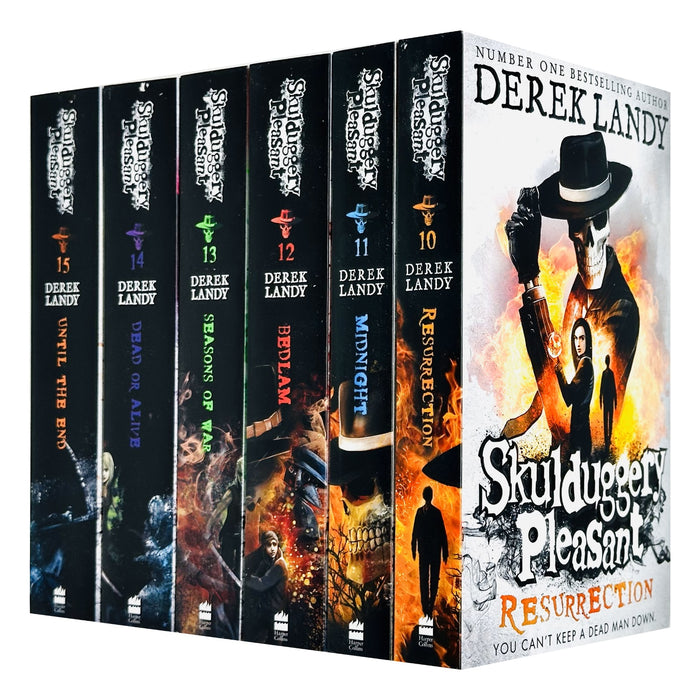 Skulduggery Pleasant 6 Books Collection Set: Book 10-15 (Resurrection, Midnight, Bedlam, Seasons of War, Dead or Alive and Until the End)