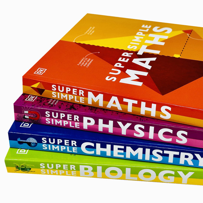 DK Super Simple 4 Books Collection Set Super Maths, Biology, Physics, Chemistry - The Book Bundle