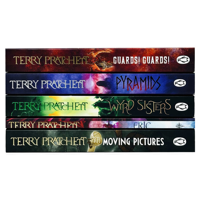 Terry pratchett Discworld novels Series 2 :5 books collection set