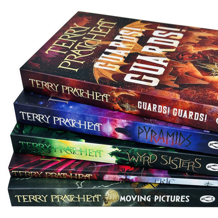 Terry pratchett Discworld novels Series 2 :5 books collection set