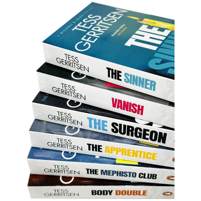 Tess Gerritsen Rizzoli & Isles Series 6 Books Collection Set (The Apprentice, The Surgeon, The Sinner, Life Support, Girl Missing, I Know a Secret)