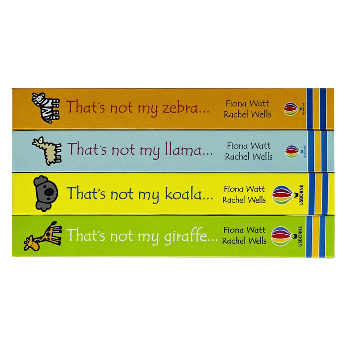 Usborne Touchy-Feely Thats not My Zoo Collection : Zebra and Friends 4 Books Collection Set (Zebra, Llama, Koala & Giraffe)