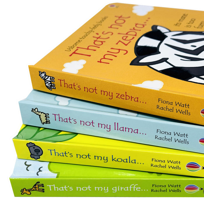 Usborne Touchy-Feely Thats not My Zoo Collection : Zebra and Friends 4 Books Collection Set (Zebra, Llama, Koala & Giraffe)