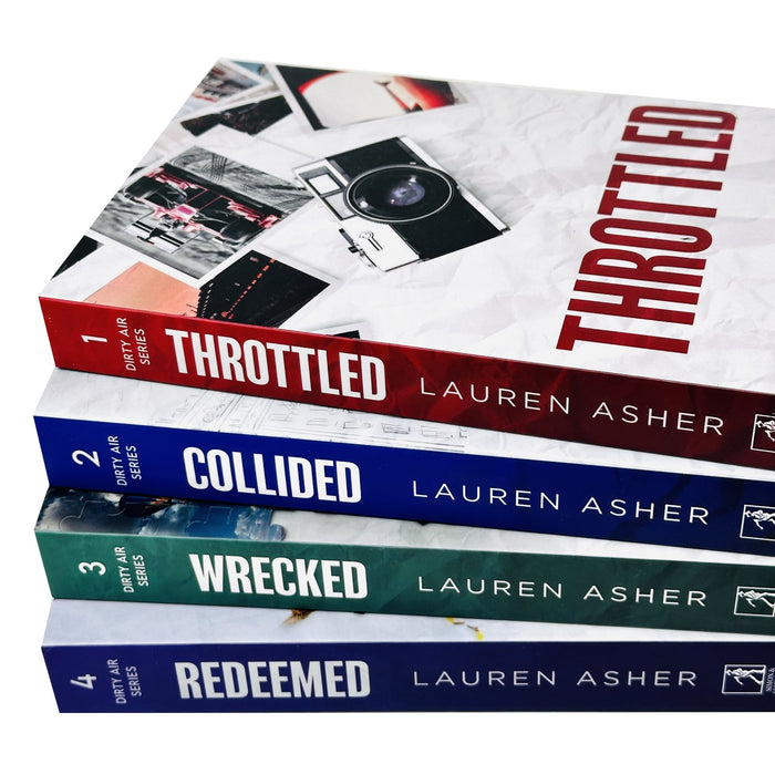 The Dirty Air Series 1-4 Books Collection Set By Lauren Asher (Throttled, Collided, Wrecked and Redeemed)