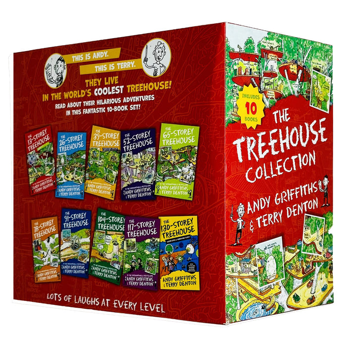 The Treehouse Storey Books 1 - 10 Collection Set by Andy Griffiths & Terry Denton (13-Storey, 26-Storey, 39-Storey, 52-Storey, 65-Storey)