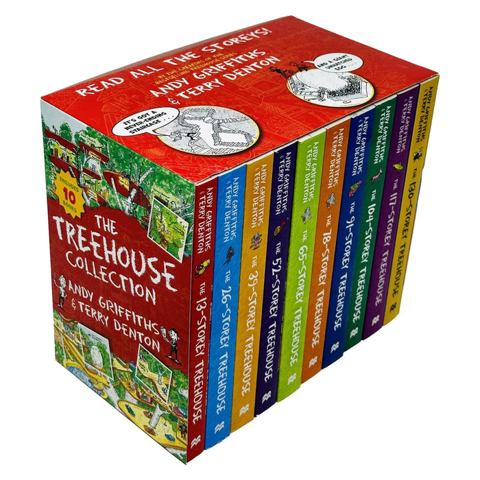 The Treehouse Storey Books 1 - 10 Collection Set by Andy Griffiths & Terry Denton (13-Storey, 26-Storey, 39-Storey, 52-Storey, 65-Storey)