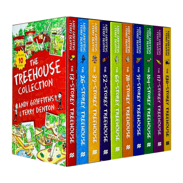 The Treehouse Storey Books 1 - 10 Collection Set by Andy Griffiths & Terry Denton (13-Storey, 26-Storey, 39-Storey, 52-Storey, 65-Storey)