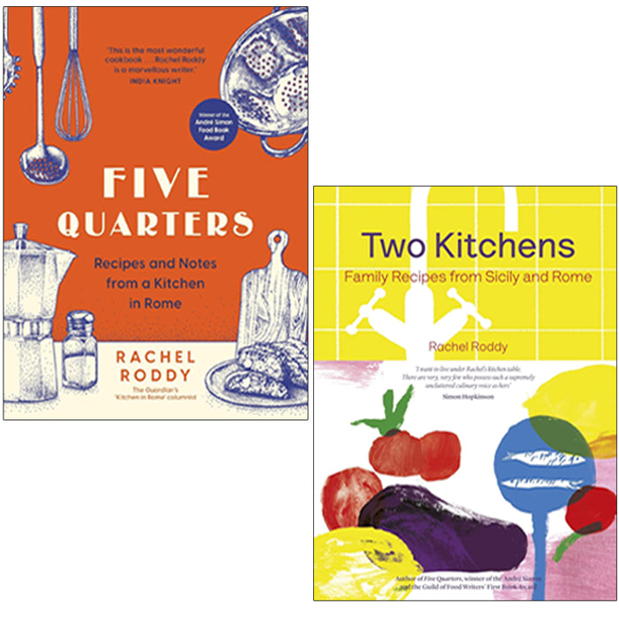 Five Quarters and Two Kitchens 2 Books Collection Set By Rachel Roddy