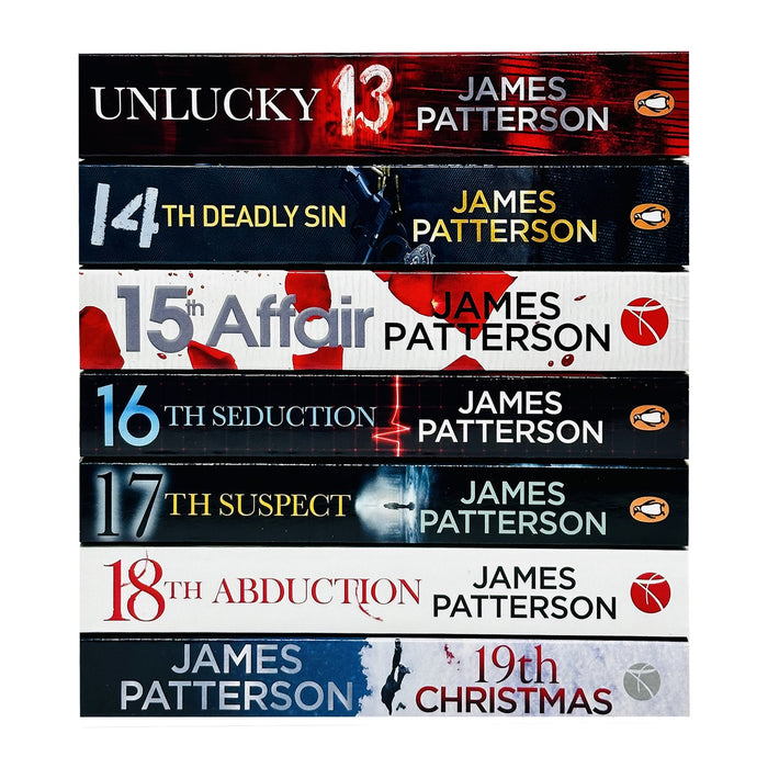 Women’s Murder Club Series Books 13 - 19 Collection Set by James Patterson (Unlucky, Deadly Sin, Affair, Seduction, Suspect, Abduction & Christmas)