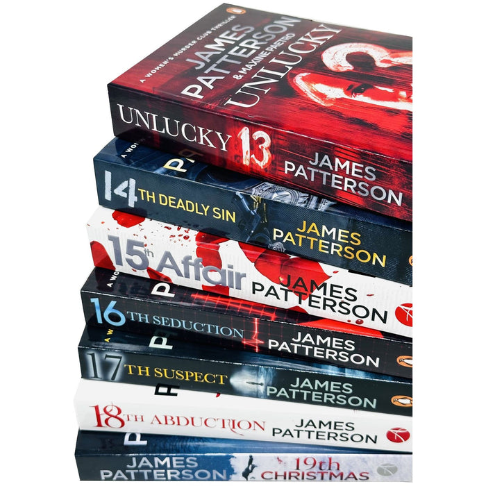 Women’s Murder Club Series Books 13 - 19 Collection Set by James Patterson (Unlucky, Deadly Sin, Affair, Seduction, Suspect, Abduction & Christmas)