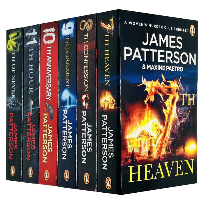 Women’s Murder Club Series Books 7 - 12 Collection Set by James Patterson (Heaven, Confession, Judgement, Anniversary, Hour & Never)