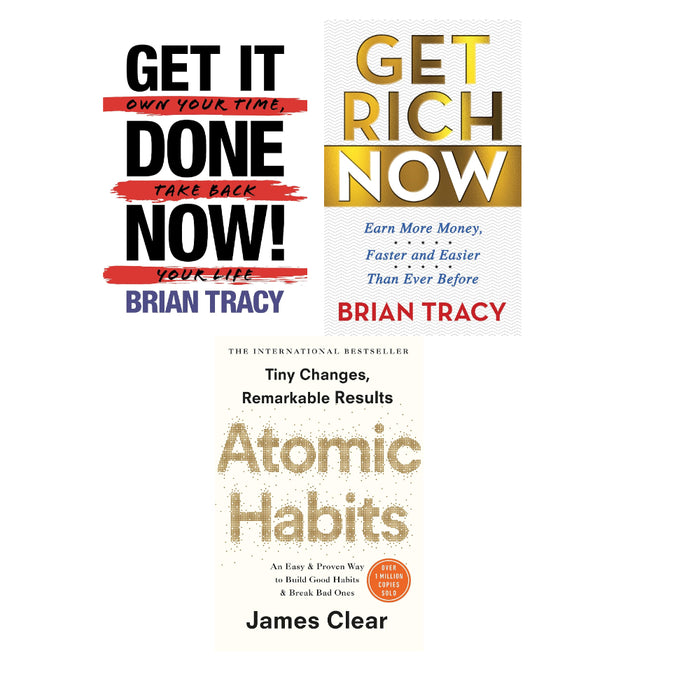 Get Rich Now, Get It Done Now! ,Atomic Habits 3 Books Set