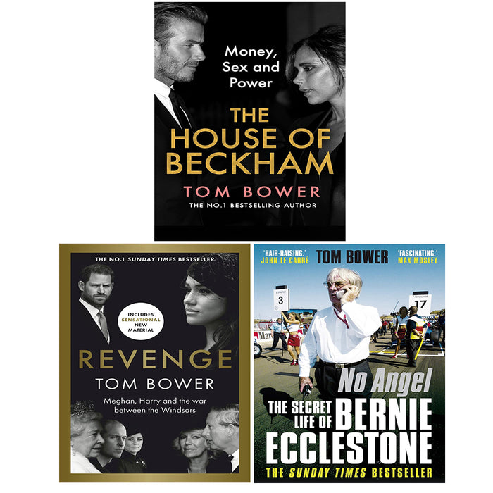 Tom Bower Collection 3 Books Set House of Beckham (HB), No Angel, Revenge