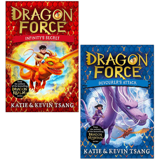 Dragon Force Series 2 Books Collection Set by Katie Tsang & Kevin Tsang (Infinity's Secret & Devourer's Attack) - The Book Bundle