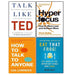 Talk Like TED, Hyperfocus, How to Talk to Anyone & Eat That Frog 4 Books Set - The Book Bundle