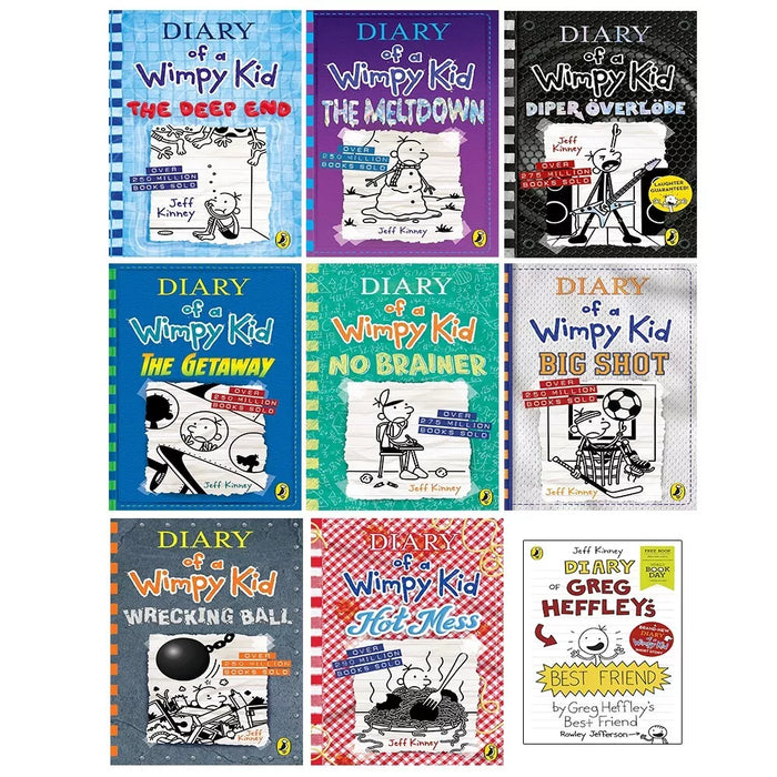 Diary of a Wimpy Kid Series 9 Books Set by Jeff Kinney Meltdown Books 12-19