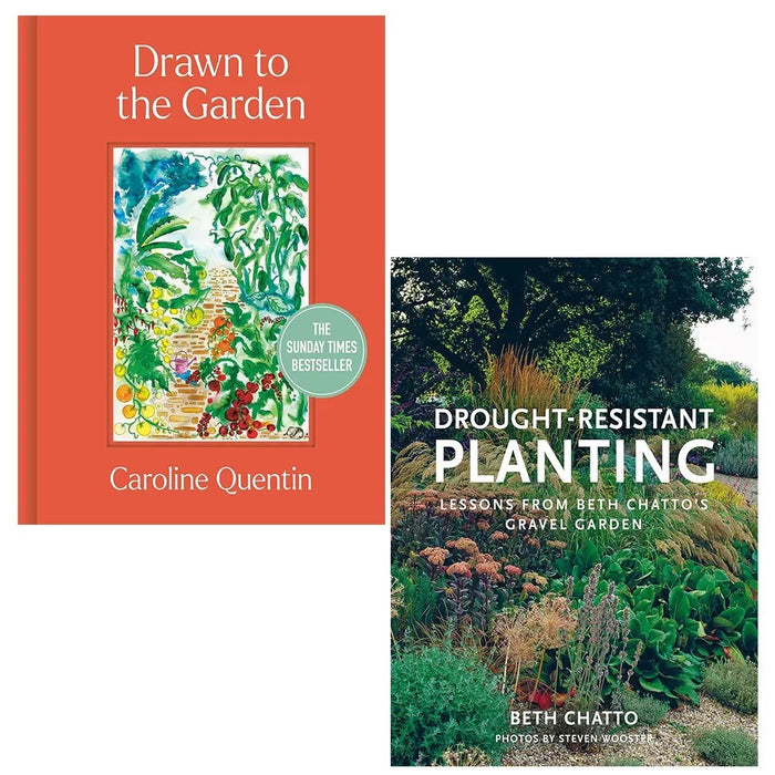 Drawn to the Garden Caroline Quentin, Drought-Resistant Planting 2 Books Set